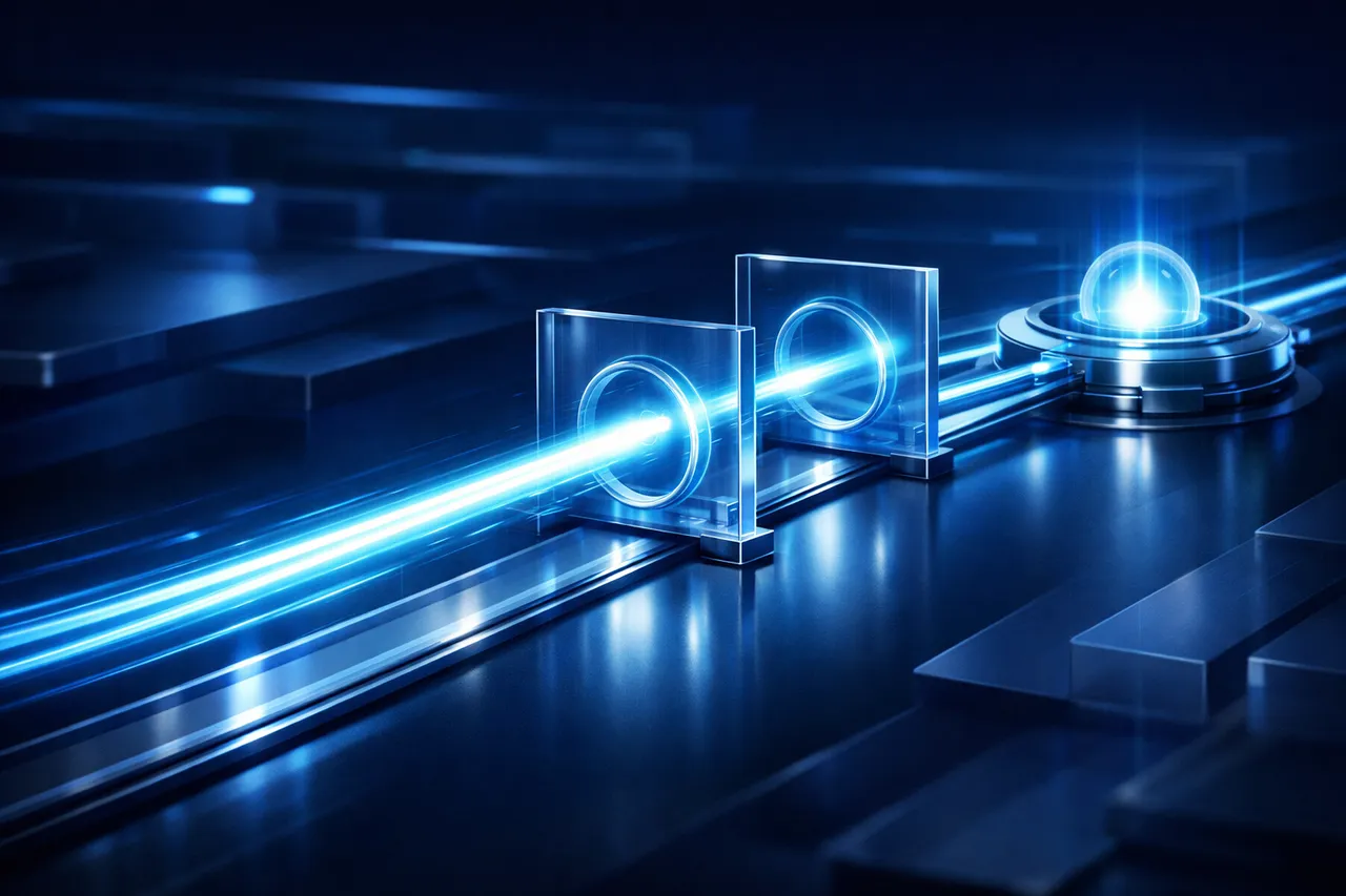 Abstract illustration of programmable clearing pathways passing through controlled checkpoints.